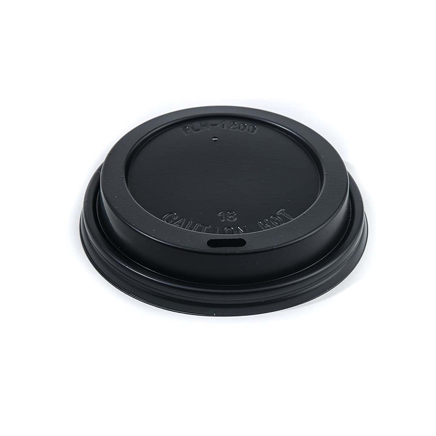 10oz Disposable White Paper Hot Cold Cups with Black Dome Lids