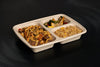 Compostable 36oz 3 Compartment Food Storage Container with Lids Sugarcane