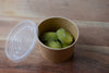 Disposable Kraft Paper Soup Containers with Plastic Lids - Kraft Paper Ice Cream Containers / Yogurt Cups with Plastic Lids (8oz, 12oz, 16oz, 26oz, 32oz)