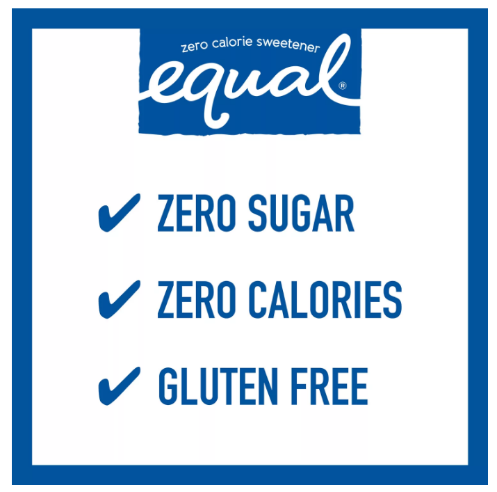 EQUAL Original Zero Calorie Sweetener 1000 Packets/Case 1 Gram a Packet Sugar Substitute