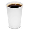 20oz Disposable White Paper Hot Cold Cups with Black Dome Lids