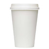 Disposable White Paper Hot Cold Cups with White Dome Lids