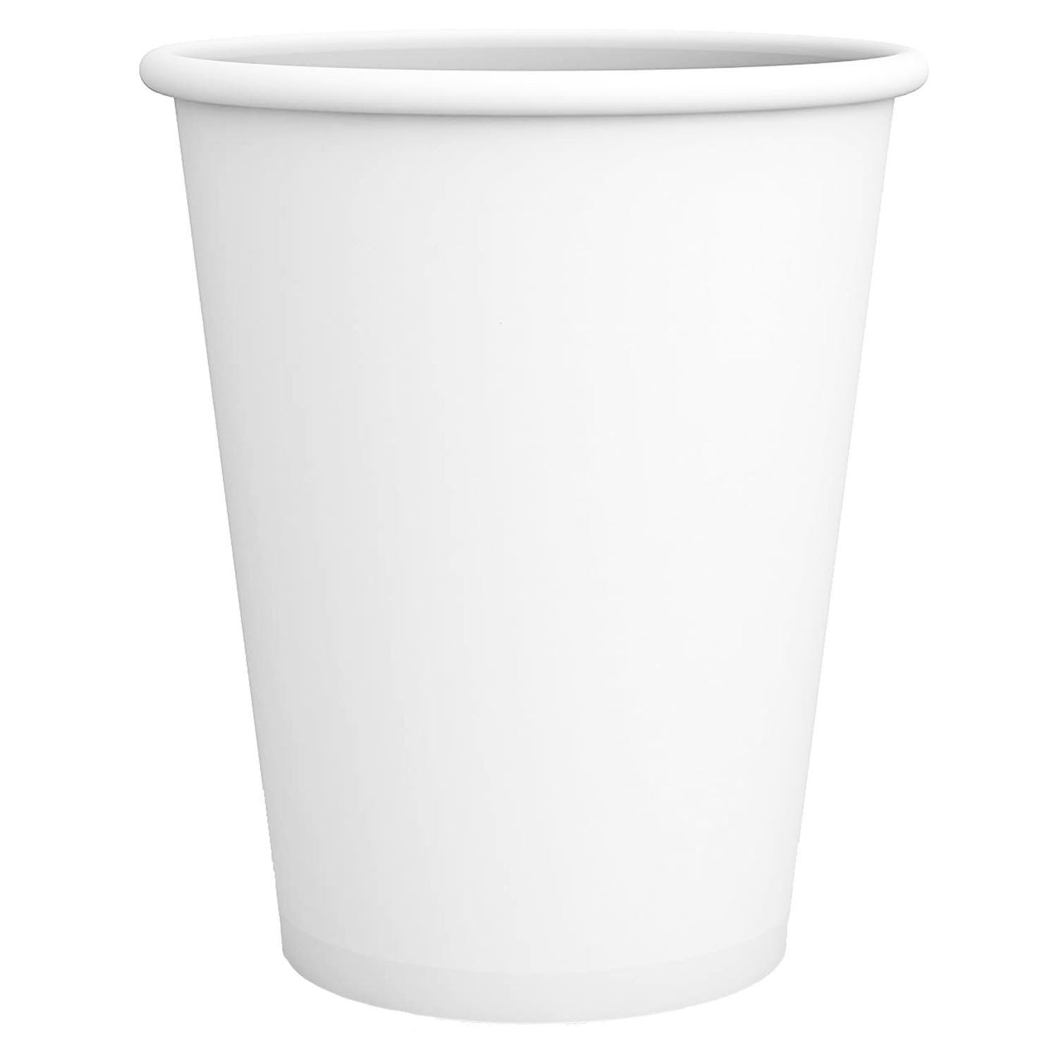 Disposable White Paper Hot Cold Cups with Black Dome Lids